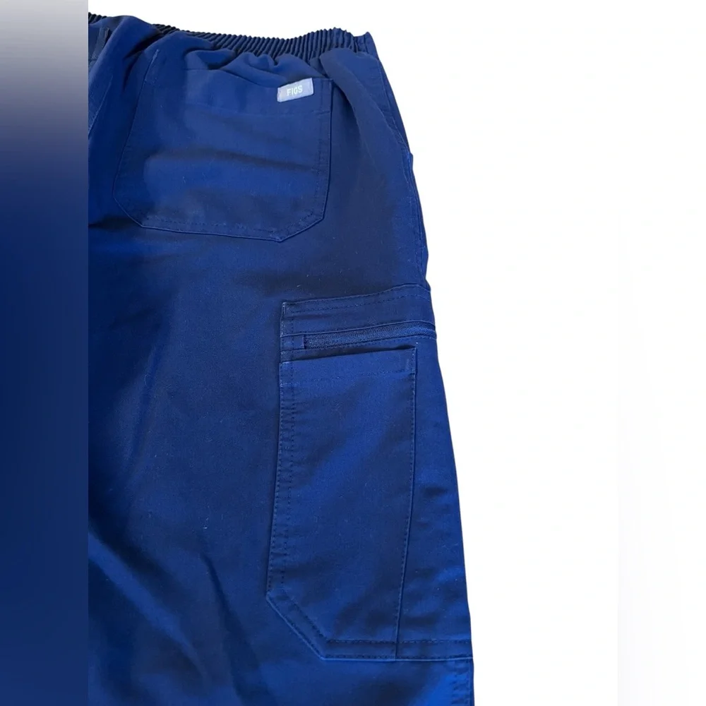 FIGS Yola Skinny Scrub Pants XS Navy Blue Style TW2000P Technical Comfort EUC